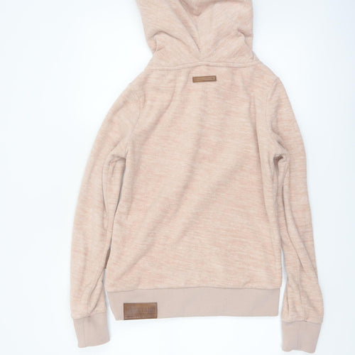 Naketano Women’s Beige Hooded Pullover Sweatshirt Small Polyester Casual