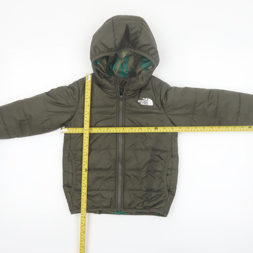 The North Face Boys Green 5 Years Hooded Puffer Jacket