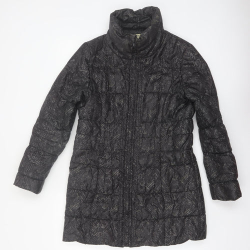 Store Twenty One Women's Black Quilted Long Puffer Coat Size 12