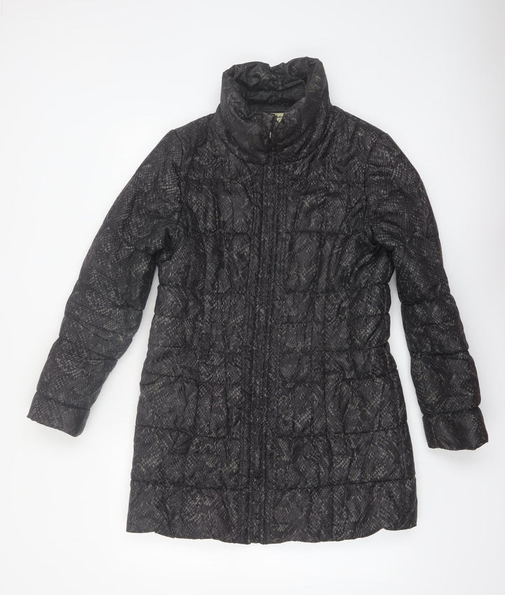 Store Twenty One Women's Black Quilted Long Puffer Coat Size 12