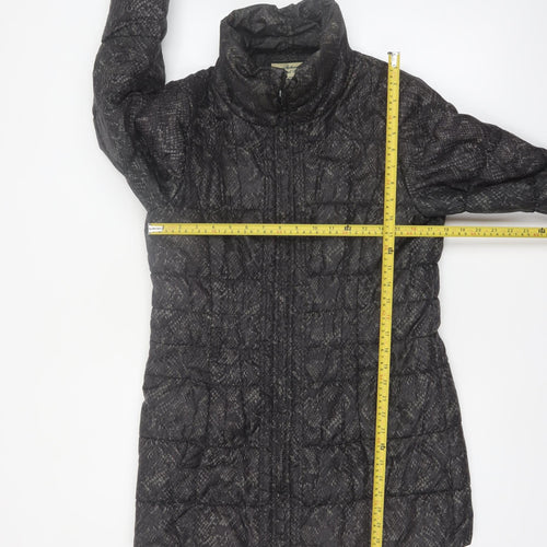 Store Twenty One Women's Black Quilted Long Puffer Coat Size 12
