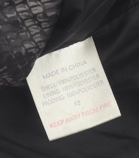 Store Twenty One Women's Black Quilted Long Puffer Coat Size 12