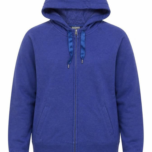 Champion Men's Blue XL Full Zip Hoodie Cotton Blend