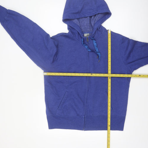 Champion Men's Blue XL Full Zip Hoodie Cotton Blend