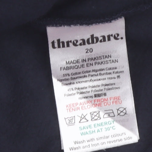 Threadbare Women's Navy Courchevel 3XL Pullover Sweatshirt