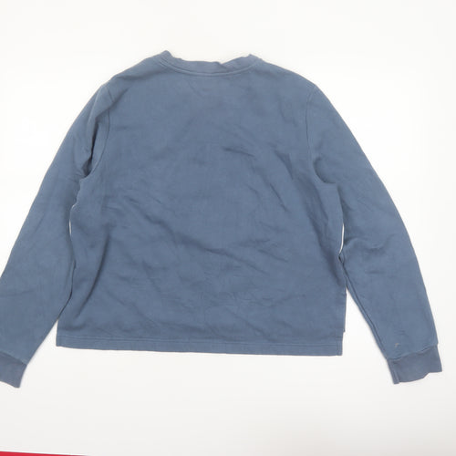 Adidas Women Blue & White Crew Neck Pullover Sweatshirt XL 20-22