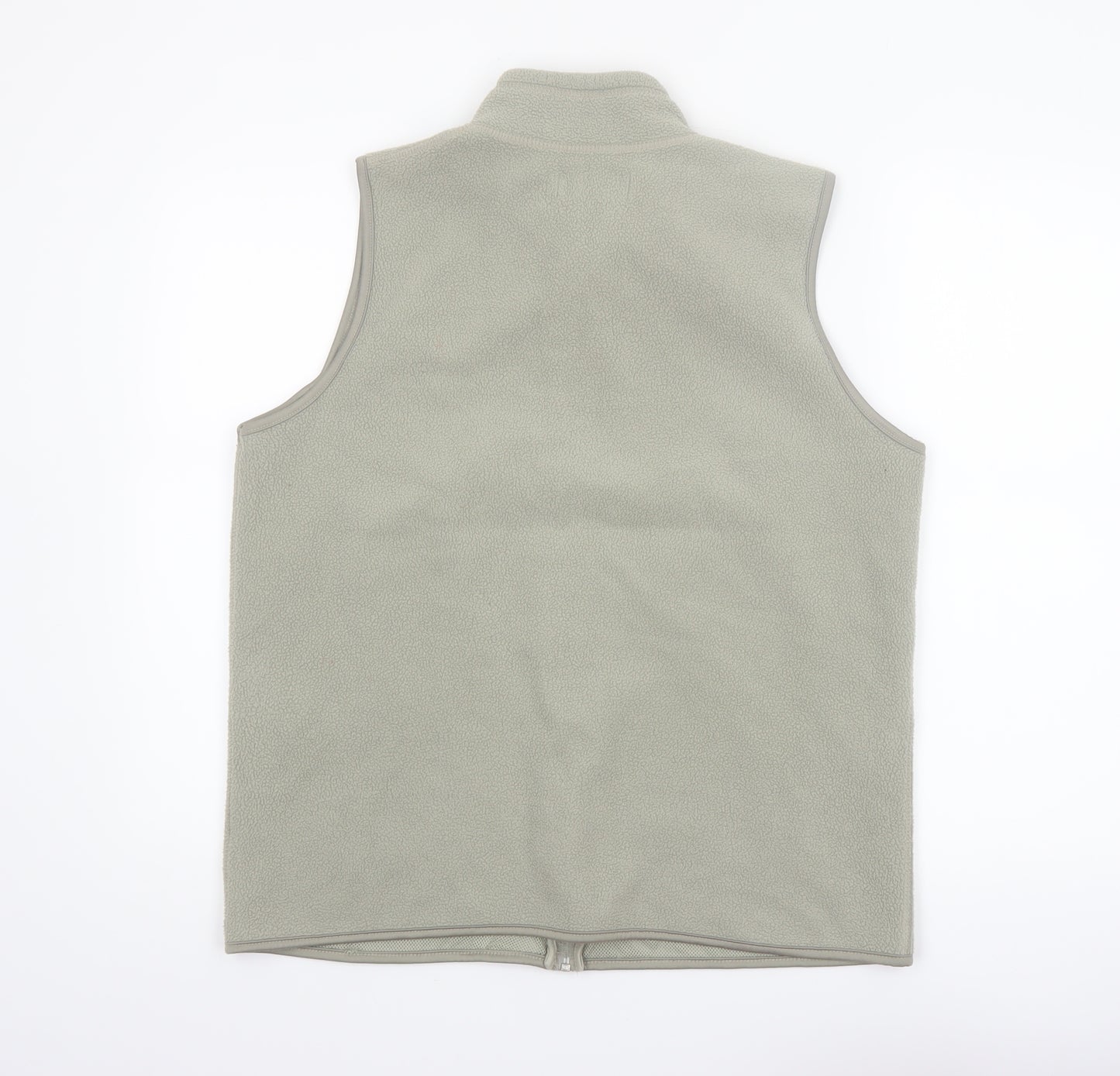 EWM Women Beige Fleece Bodywarmer Waistcoat Size 14 Regular Zip Style