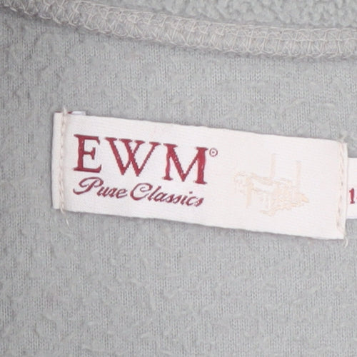 EWM Women Beige Fleece Bodywarmer Waistcoat Size 14 Regular Zip Style