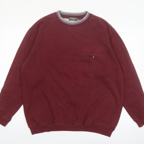 Norm Thompson Mens Red L Pullover Crew Neck Sweatshirt