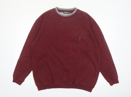 Norm Thompson Mens Red L Pullover Crew Neck Sweatshirt