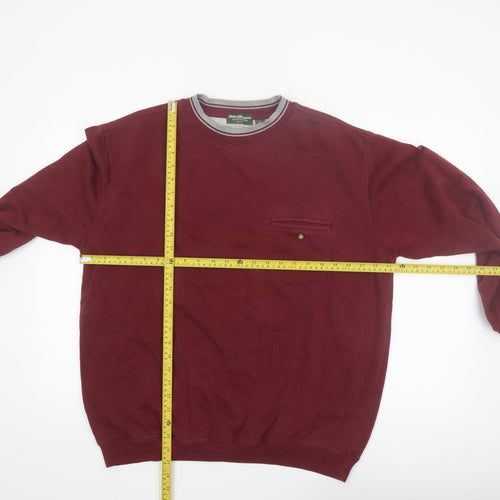 Norm Thompson Mens Red L Pullover Crew Neck Sweatshirt