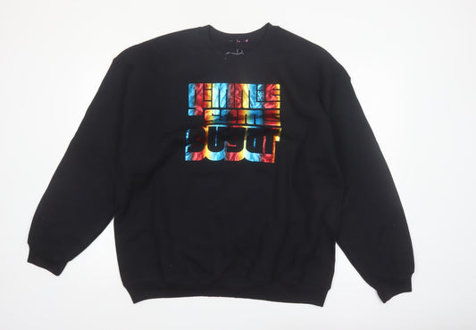 Candytopia Men's Black XL Pullover Graphic Print Sweatshirt