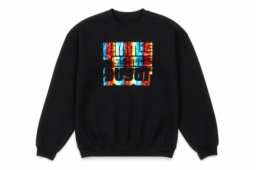 Front view of Candytopia Men's Black XL Pullover Graphic Print Sweatshirt