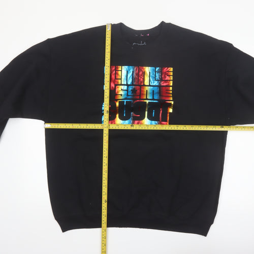 Candytopia Men's Black XL Pullover Graphic Print Sweatshirt