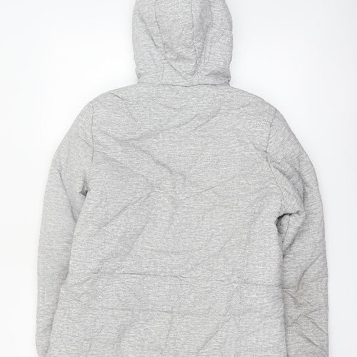 New Balance Women's Grey Hooded Puffer Jacket Size M