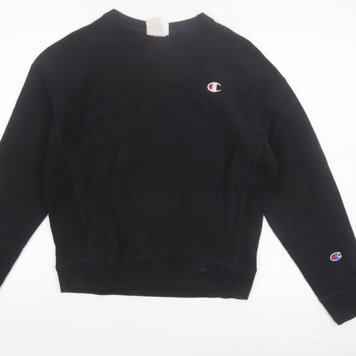 Champion Womens Black Medium Reverse Weave Pullover Sweatshirt