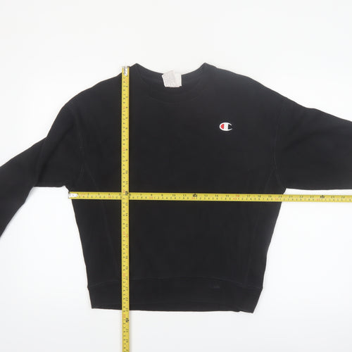 Champion Womens Black Medium Reverse Weave Pullover Sweatshirt
