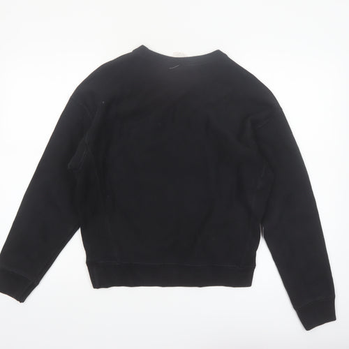 Champion Womens Black Medium Reverse Weave Pullover Sweatshirt