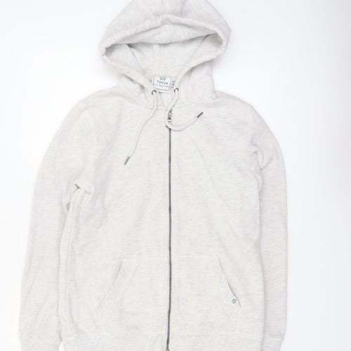 TOG24 Women's Light Grey Full Zip Hoodie Size 10 Cotton Blend