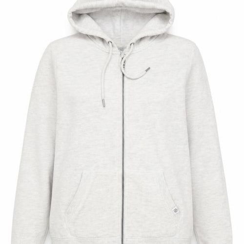 TOG24 Women's Light Grey Full Zip Hoodie Size 10 Cotton Blend