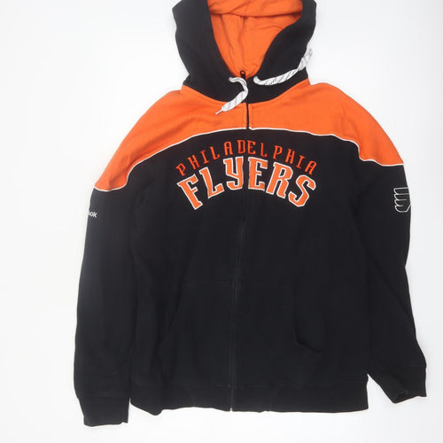 Reebok Men’s Black Full Zip Hoodie Large Philadelphia Flyers