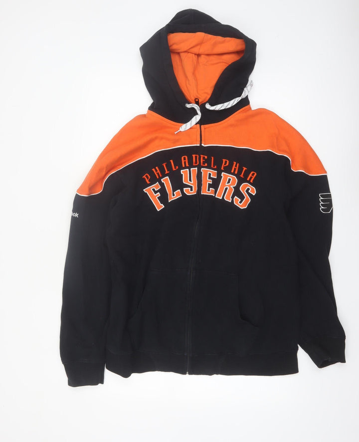 Reebok Men’s Black Full Zip Hoodie Large Philadelphia Flyers