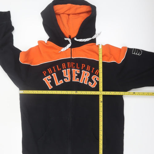 Reebok Men’s Black Full Zip Hoodie Large Philadelphia Flyers