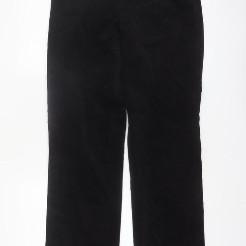 Evan-Picone Women's Black Cotton Straight Leg Trousers Size 10