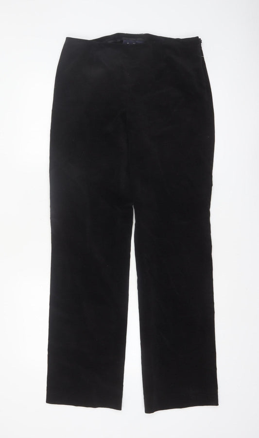 Evan-Picone Women's Black Cotton Straight Leg Trousers Size 10
