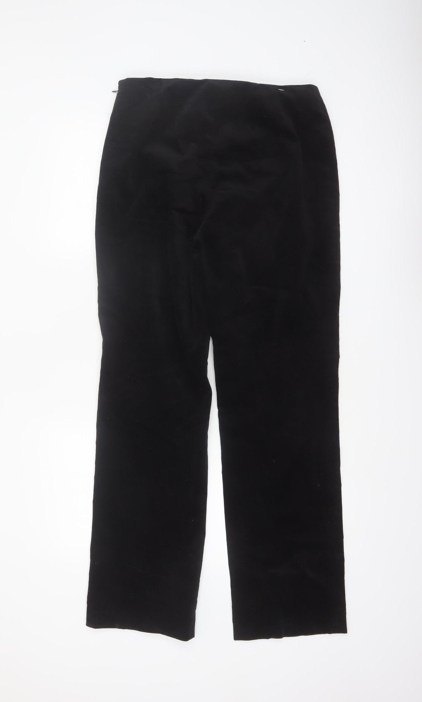 Evan-Picone Women's Black Cotton Straight Leg Trousers Size 10