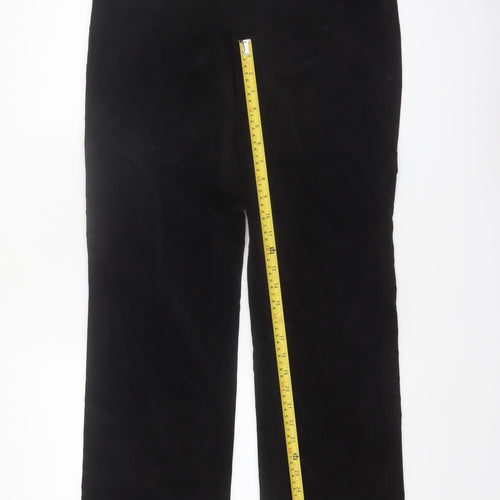 Evan-Picone Women's Black Cotton Straight Leg Trousers Size 10