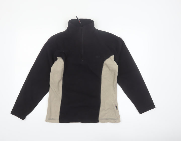 Trespass Womens Black Beige Fleece Pullover Sweatshirt Size M