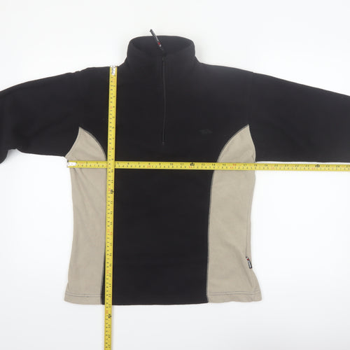 Trespass Womens Black Beige Fleece Pullover Sweatshirt Size M