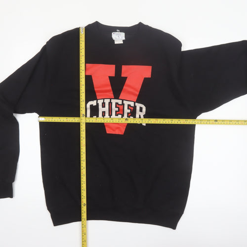 Champion Eco Mens Black M Pullover Sweatshirt Crew Neck Graphic Print