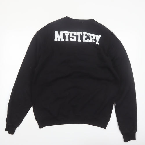 Champion Eco Mens Black M Pullover Sweatshirt Crew Neck Graphic Print
