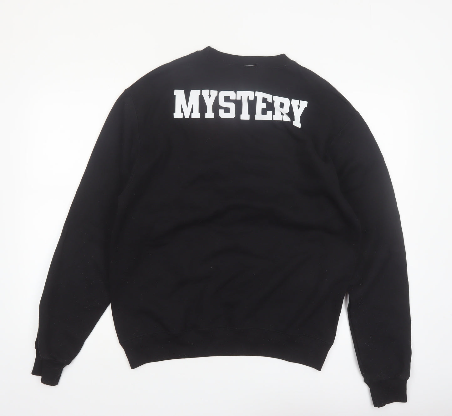 Champion Eco Mens Black M Pullover Sweatshirt Crew Neck Graphic Print