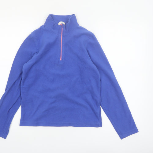 Mountain Warehouse Girls Blue Fleece 1/4 Zip Pullover Sweatshirt 11-12 Years