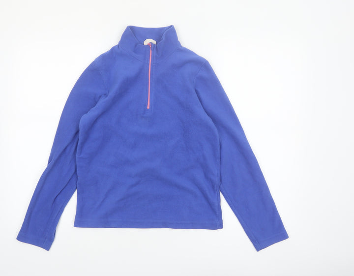 Mountain Warehouse Girls Blue Fleece 1/4 Zip Pullover Sweatshirt 11-12 Years