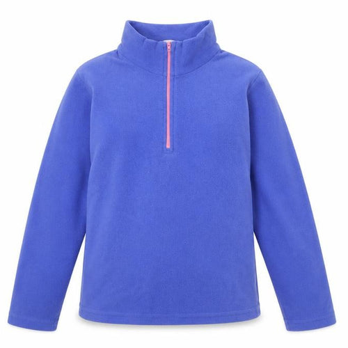 Mountain Warehouse Girls Blue Fleece 1/4 Zip Pullover Sweatshirt 11-12 Years