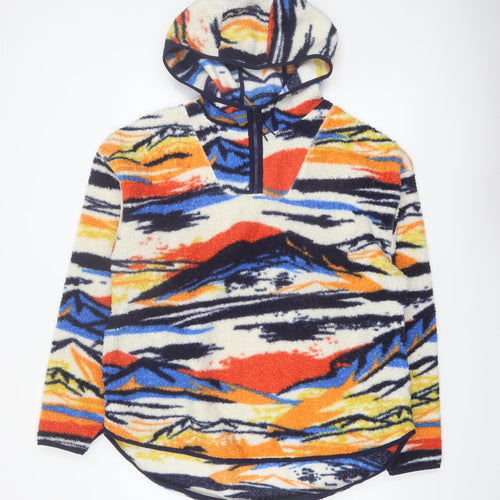 Next Womens Multicoloured Fleece Pullover Hoodie Size L