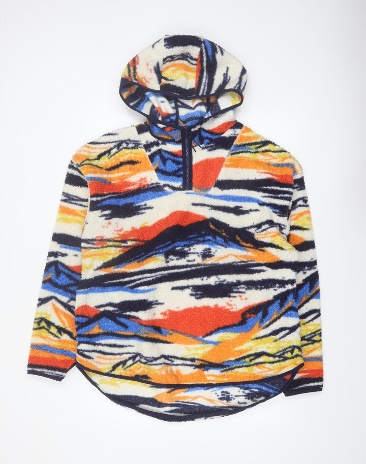 Next Womens Multicoloured Fleece Pullover Hoodie Size L