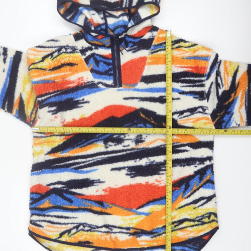 Next Womens Multicoloured Fleece Pullover Hoodie Size L