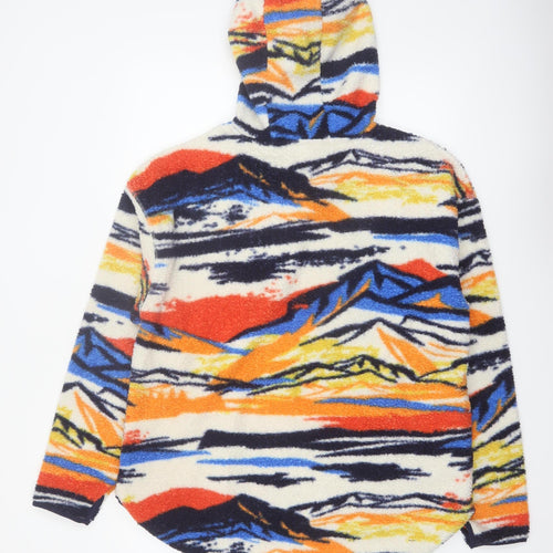 Next Womens Multicoloured Fleece Pullover Hoodie Size L