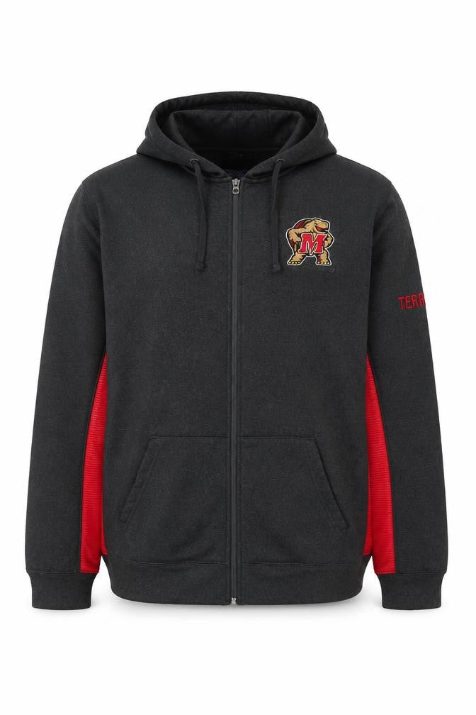 Campus Heritage Men's Grey Full Zip Hoodie 2XL College Sports Style