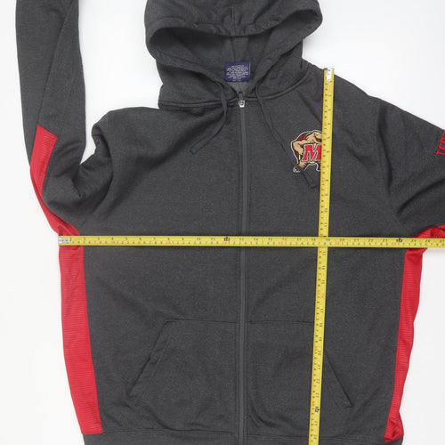 Campus Heritage Men's Grey Full Zip Hoodie 2XL College Sports Style