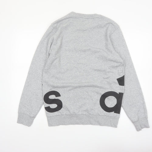 Adidas Men's Grey Sport Essentials Crew Neck Sweatshirt Small