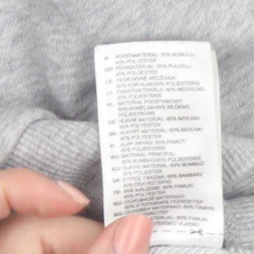 Adidas Men's Grey Sport Essentials Crew Neck Sweatshirt Small
