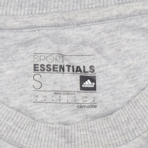Adidas Men's Grey Sport Essentials Crew Neck Sweatshirt Small
