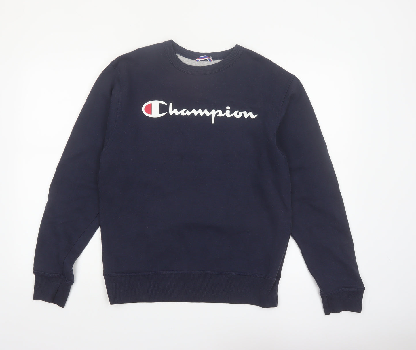 Champion Men's Navy Crew Neck Sweatshirt Size S Cotton Blend