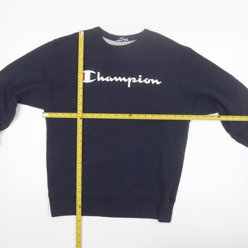 Champion Men's Navy Crew Neck Sweatshirt Size S Cotton Blend